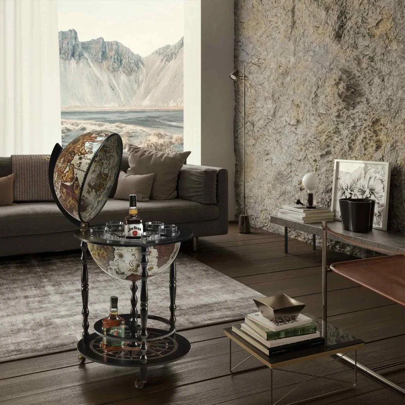 globe bar vulcano zoffoli cadeau deco atypique homme