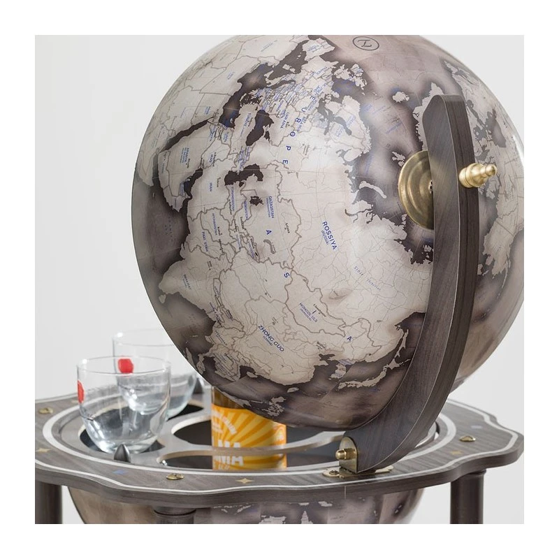 mappemonde bar lapis zoffoli design gris bleu lapis lazuli cadeau parfait homme passionne geographie