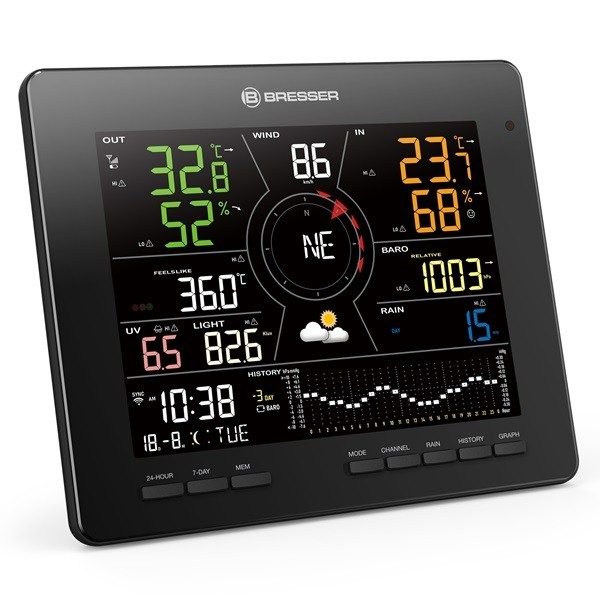 station meteo bresser wlan 4cast md capteur 7 en 1 cadeau deco homme